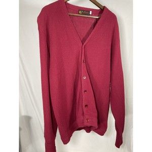 VINTAGE Red Jersild Golf Cardigan Men's XXL